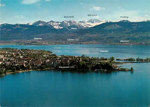 AK / Ansichtskarte  Rapperswil_-Jona_Rapperswyl_Zuerichsee_SG Panorama Blick in die Glarner Alpen