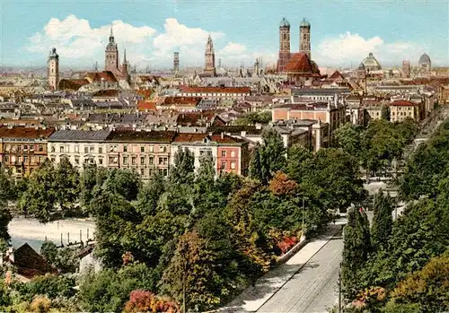 AK / Ansichtskarte  Muenchen Blick vom Maximilianeum auf die Stadt