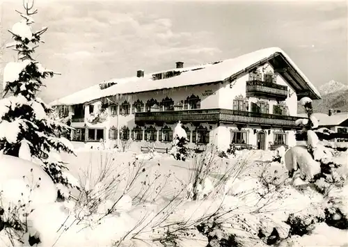 AK / Ansichtskarte  Kruen_Garmisch-Partenkirchen Hotel Pension Alpenhof Winterzauber