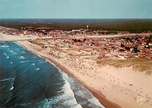 AK / Ansichtskarte  Mimizan_40_Landes Vue générale aérienne sur la gande plage sud et au fond le Courant et la ville