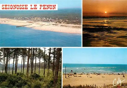 AK / Ansichtskarte  Seignosse_40_Landes Luftaufnahme Sonnenuntergang Strand Waldpartie