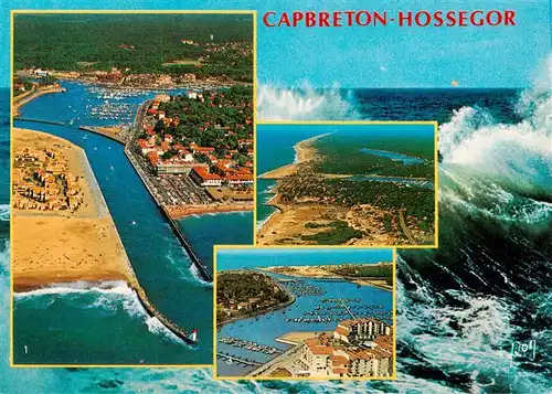 AK / Ansichtskarte  Capbreton Vue aérienne la côte à Hossegor Port Résidences Mille Sabords