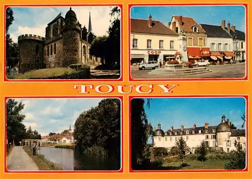 AK / Ansichtskarte  Toucy_89_Yonne Eglise Place Larousse Bords de l'Ouanne Château