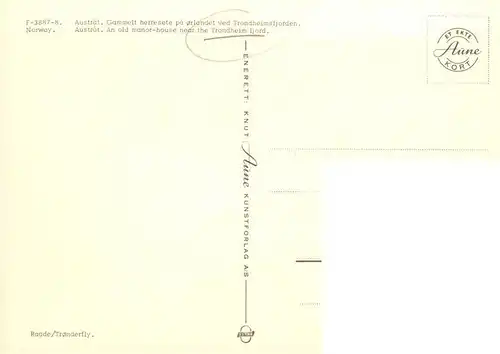 AK / Ansichtskarte  Austrat_Trondheim_Trondhjem_Norge Gammelt herresete pa orlandet ved Trondheimsfjorden