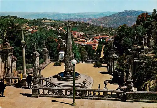 AK / Ansichtskarte  Lamego_PT Sanctuaire de Notre Dame des Hermedes Place des Rois et la cite au fond