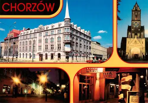 AK / Ansichtskarte  Chorzow_Koenigshuette_Oberschlesien_PL Teatr Rozrywki Kosciol Antoniego Pasaz handlowy w centrum Teatr Rozrywki