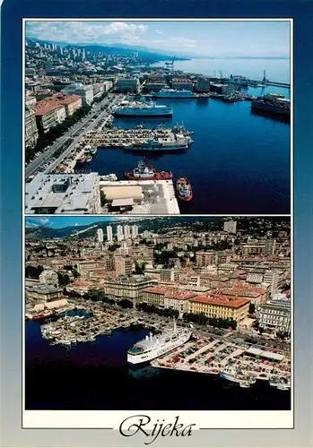 AK / Ansichtskarte 73945285 Rijeka_Fiume_Susak_Croatia Hafen Fliegeraufnahme