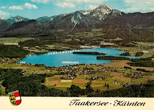 AK / Ansichtskarte  Faakersee_Kaernten_AT Fliegeraufnahme mit Mittagskogel