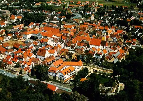 AK / Ansichtskarte  Abensberg Fliegeraufnahme mit Pfarrkirche St Barbara