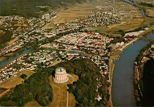 AK / Ansichtskarte  Kelheim_Donau Fliegeraufnahme mit Befreiungshalle