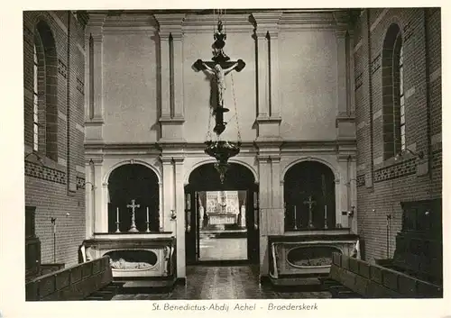 AK / Ansichtskarte 73945353 Achel_Belgie St. Benedictus-Abdij Broederskerk Innenansicht