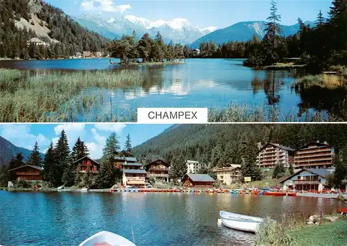 AK / Ansichtskarte  Champex_Lac_VS Uferpartie am See Hotels Alpen