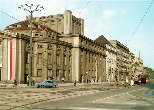 AK / Ansichtskarte  Katowice_PL Ulica Warszawska z lewej Teatr im. Stanislawa Wyspanskiego