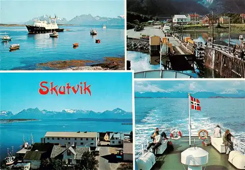 AK / Ansichtskarte 73945421 Skutvik_Norge Panorama Faehre Anleger