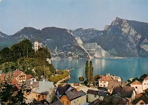 AK / Ansichtskarte  Traunkirchen_AT Panorama Traunsee Alpen