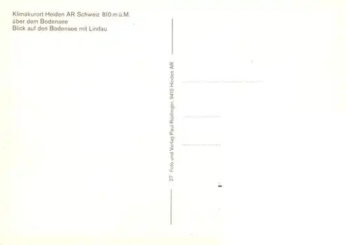 AK / Ansichtskarte  Heiden_AR Panorama Klimakurort mit Blick auf den Bodensee und Lindau