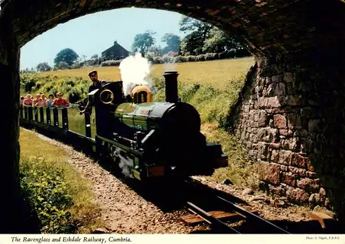 AK / Ansichtskarte 73945447 Cumbria_UK The Ravenglass and Eskdale Railway Dampflokomotive