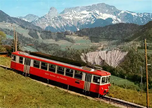 AK / Ansichtskarte 73945448 Eisenbahn_Railway_Chemin_de_Fer Chemins de fer Electriques Veveysans Zahnradtriebwagen