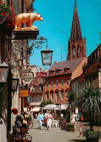 AK / Ansichtskarte  Freiburg_Breisgau Oberlinden Stadtzentrum Altstadt