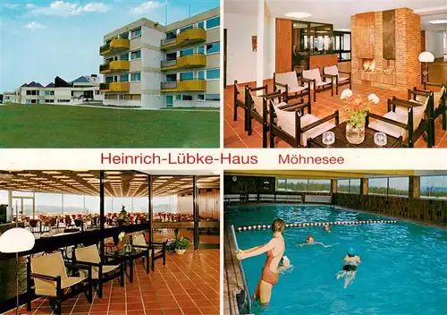 AK / Ansichtskarte 73945511 Moehnesee Heinrich-Luebke-Haus Speisesaal Hallenbad Familienferien- und Bildungsstaette