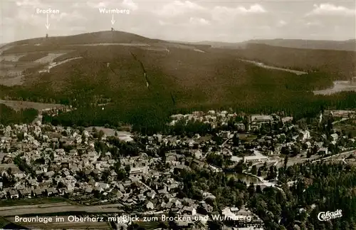 AK / Ansichtskarte  Braunlage Panorama Blick zum Brocken und Wurmberg