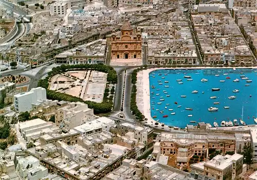 AK / Ansichtskarte  Malta__Insel Msida Creek with St. Joseph Parish Church Yacht Marina