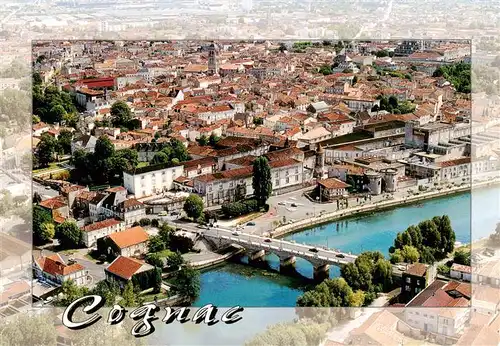 AK / Ansichtskarte  Cognac_16_Charente Vue générale aérienne et le pont sur la Charente
