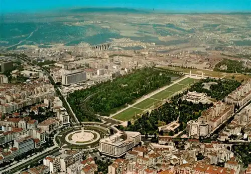 AK / Ansichtskarte 73945586 Lisboa_Lisbon_Lissabon_PT Praca do Marques de Pombal et Parque Eduardo VII vistos do ar