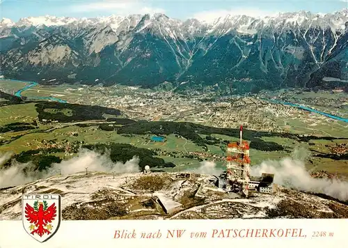 AK / Ansichtskarte 73945636 Patscherkofel_2248m_Tirol_AT mit Sender Igls Lans Lanser See Aldrians Innsbruck Nordkette