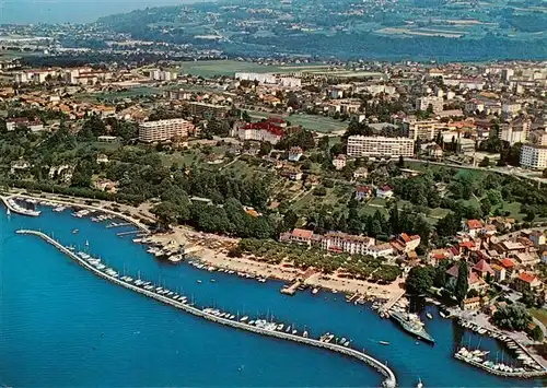 AK / Ansichtskarte  Thonon-les-Bains_74_Haute-Savoie Port de Rives et le Lac Léman vue aérienne