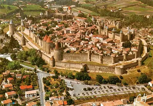 AK / Ansichtskarte  Carcassonne_11_Aude Vue aérienne de la cité