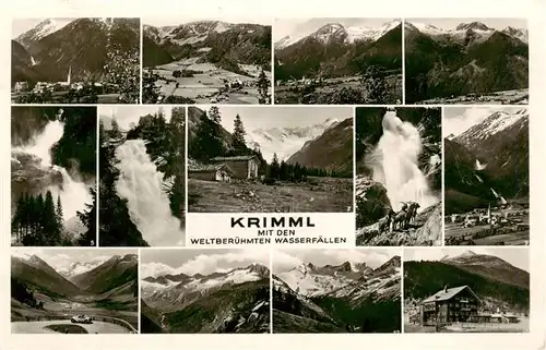 AK / Ansichtskarte  Krimml_1076m_Pinzgau_AT Panorama mit den beruehmten Wasserfaellen Tauernhaus