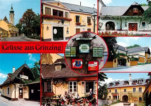 AK / Ansichtskarte 73945721 Grinzing_Doebling_Wien_AT Kirche Gasthaeuser 