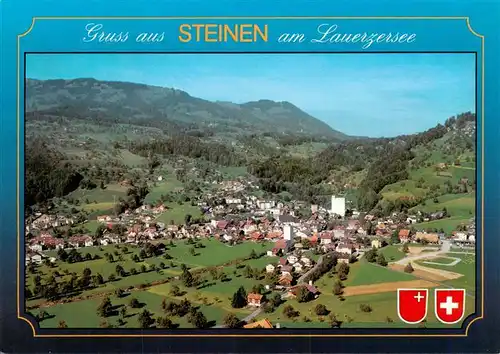 AK / Ansichtskarte  Steinen_Lauerzersee_SZ Fliegeraufnahme