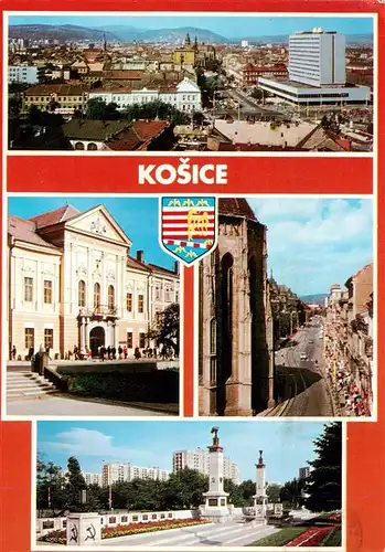 AK / Ansichtskarte 73945727 Kosice_Kassa_Kaschau_Slovakia Panorama Dom Kosickeho viadneho programu Leninova ulica a cast gotickeho domu Pamatnik Sovietskej armady