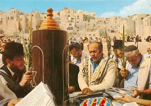 AK / Ansichtskarte  Jerusalem__Yerushalayim_Israel Hoshana Rabba prayer at the Western Wall