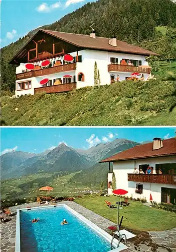 AK / Ansichtskarte 73945738 Schenna_Meran_Trentino_IT Appartements Michael am Waal Schwimmbad