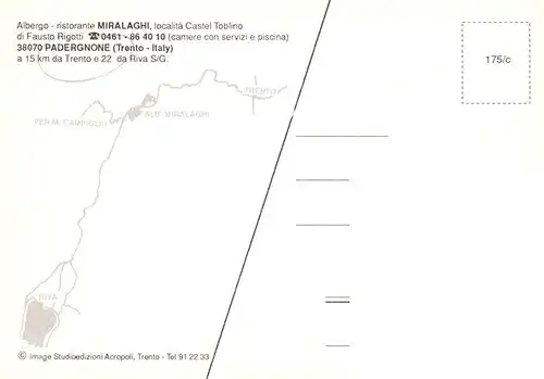AK / Ansichtskarte  Padergnone_Trento_IT Albergo Miralaghi Castel Toblino di Fausto Rigotti