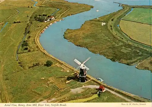 AK / Ansichtskarte  Norfolk_Broads_UK Fliegeraufnahme mit Muehle