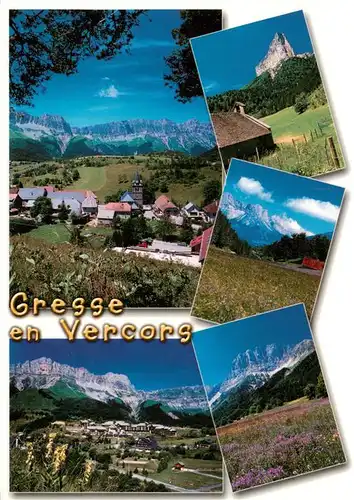AK / Ansichtskarte  Gresse-en-Vercors_38_Isere Le Village le Mont Aiguille les Deux Soeurs les Dolomites le Grand Veymont
