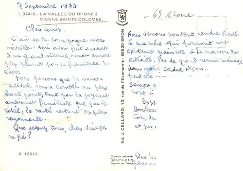 AK / Ansichtskarte  Vienne_Sainte-Colombe_69_Rhone La Tour de Valois Le Rhone entre Vienne et Ste Colombe