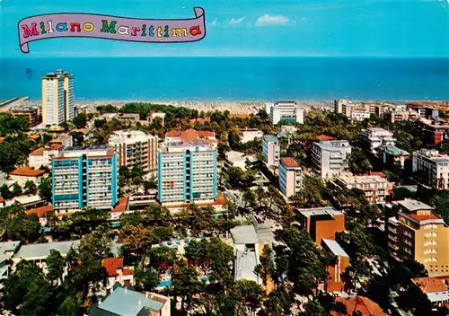 AK / Ansichtskarte  Milano_Marittima_Cervia_IT Panorama Blick zum Strand