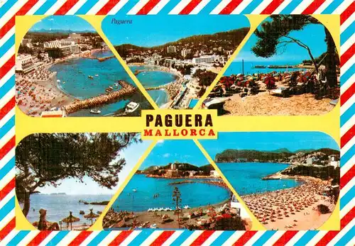 AK / Ansichtskarte 73945873 Paguera_Peguera_Calvia_Mallorca_ES Kuestenpanorama Strand Hotels