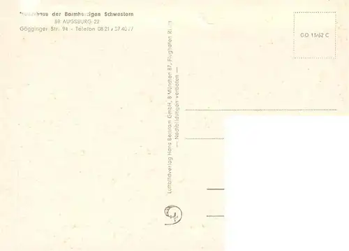 AK / Ansichtskarte  Augsburg Mutterhaus der Barmherzigen Schwestern