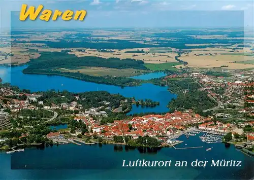 AK / Ansichtskarte 73945928 Waren_Mueritz Panorama Luftkurort an der Mueritz Mecklenburgische Seenplatte