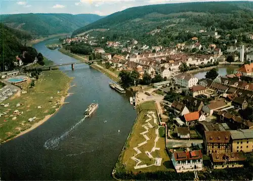 AK / Ansichtskarte  Bad_Karlshafen Panorama Blick von den Hessischen Klippen