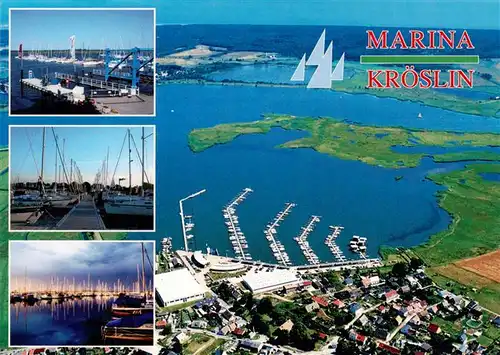 AK / Ansichtskarte 73945948 Kroeslin Marina Luftaufnahme Hafen Anleger