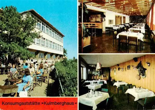 AK / Ansichtskarte 73945965 Saalfeld_Saale Konsumgaststaette Kulmberghaus Restaurant Terrasse