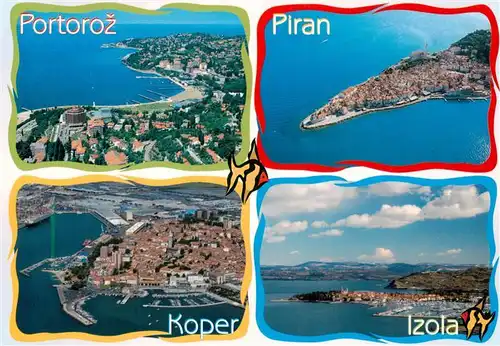 AK / Ansichtskarte  Portoroz_Portorose_Piran_Istrien_Slovenia Piran Koper Izola Panorama slovenische Kuestenstaedte