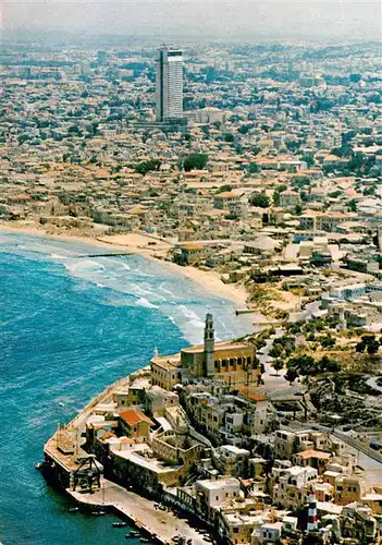 AK / Ansichtskarte 73946071 Tel-Aviv-Jaffa_Israel seen from ancient Jaffa at the centre Shalom Mayer Tower